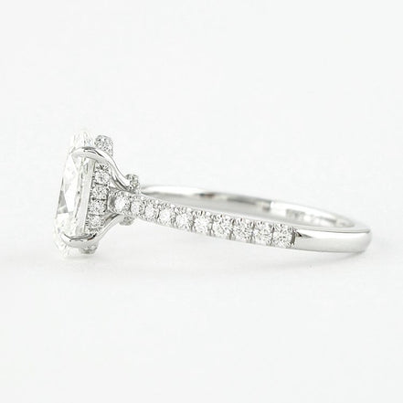Moissanite Diamond Hidden Halo Oval Cut Ring Gift For Women