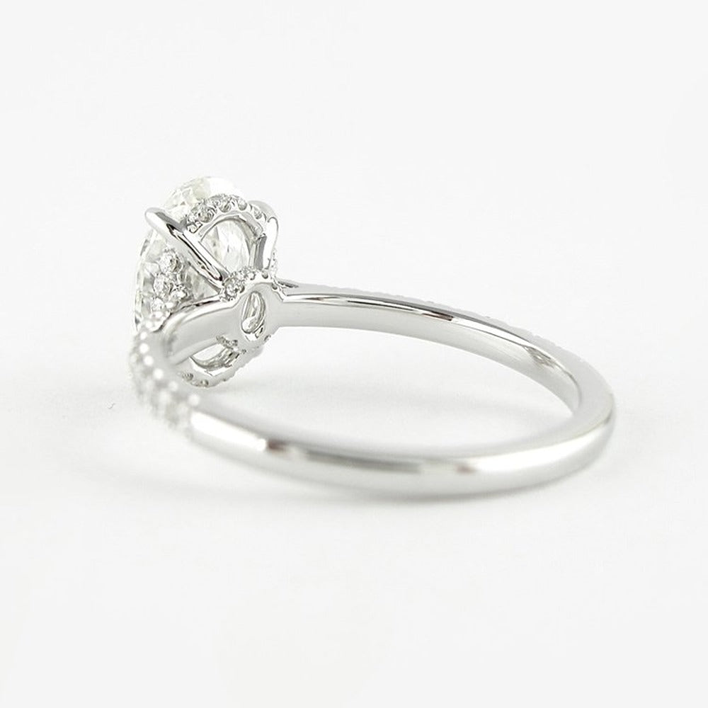 Moissanite Hidden Accent Oval Cut Birthday Gift For Women