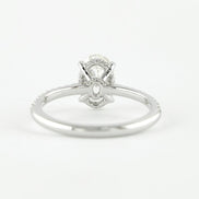 Moissanite Hidden Accent Oval Cut Birthday Gift For Women