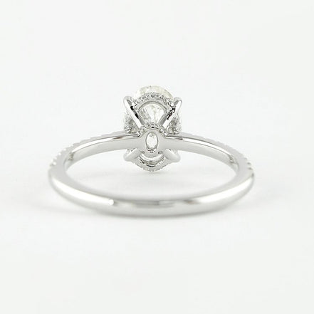 Moissanite Hidden Accent Oval Cut Birthday Gift For Women
