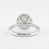 White Gold Round Cut Moissanite Halo Engagement Ring
