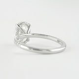 VVS1 Moissanite Diamond Oval Cut Hidden Halo Fancy Ring