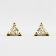 Trilliant Cut Solitaire D Color Moissanite Stud Earring Gift For Women