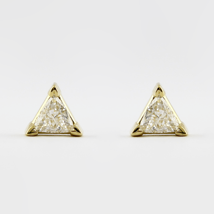 Trilliant Cut Solitaire D Color Moissanite Stud Earring Gift For Women