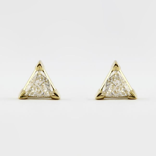 Trilliant Cut Solitaire D Color Moissanite Stud Earring Gift For Women
