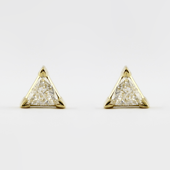 Trilliant Cut Solitaire D Color Moissanite Stud Earring Gift For Women