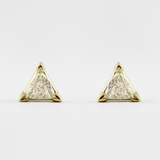 Trilliant Cut Solitaire D Color Moissanite Stud Earring Gift For Women