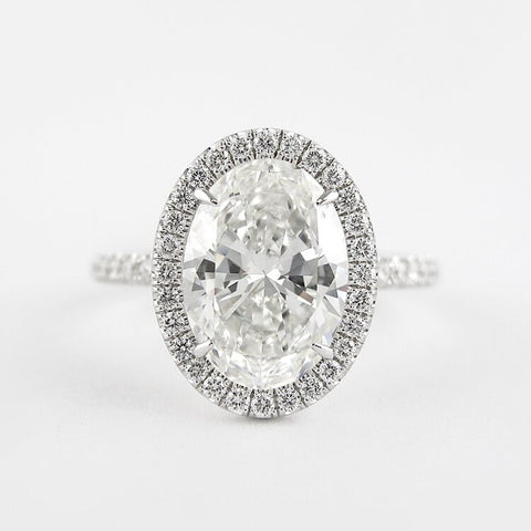 Oval Cut D Color Moissanite Halo Christmas Day Gift For Girls