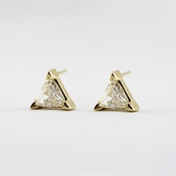 Trilliant Cut Solitaire D Color Moissanite Stud Earring Gift For Women