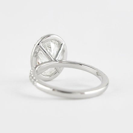 Oval Cut D Color Moissanite Halo Christmas Day Gift For Girls
