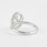 Oval Cut D Color Moissanite Halo Christmas Day Gift For Girls