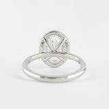 Oval Cut D Color Moissanite Halo Christmas Day Gift For Girls