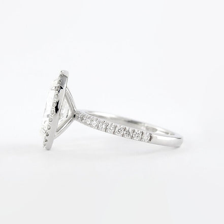 Oval Cut D Color Moissanite Halo Christmas Day Gift For Girls