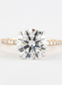Round Cut Two Tone Moissanite Engagement Wedding Ring