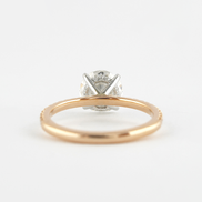 Round Cut Two Tone Moissanite Engagement Wedding Ring