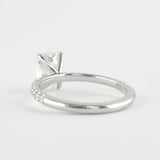 D Color Moissanite Radiant Cut Side Accent Proposal Ring