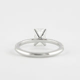 D Color Moissanite Radiant Cut Side Accent Proposal Ring