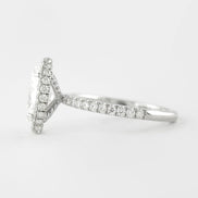 D Color Oval Cut Halo Moissanite Ring Gift For Women