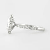 D Color Oval Cut Halo Moissanite Ring Gift For Women