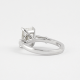 Lab Created Emerald Cut Three Stone Wedding Ring For Her