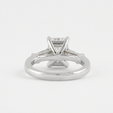 Lab Created Emerald Cut Three Stone Wedding Ring For Her
