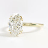 Oval Cut Solitaire Double Claw Prong Moissanite Proposal Ring