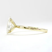 Oval Cut Solitaire Double Claw Prong Moissanite Proposal Ring