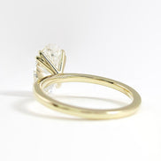 Oval Cut Solitaire Double Claw Prong Moissanite Proposal Ring