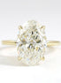 Hidden Accent Colorless Moissanite Oval Cut Ring