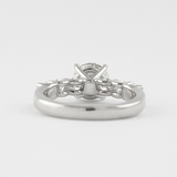 Moissnaite Round Cut Seven Stone Engagement Ring