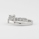 Moissnaite Round Cut Seven Stone Engagement Ring