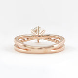 Moissanite Round Cut Crisscross Diamond Ring For Her