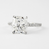 Cushion Cut Moissanite Pave Set Diamond Ring For Women