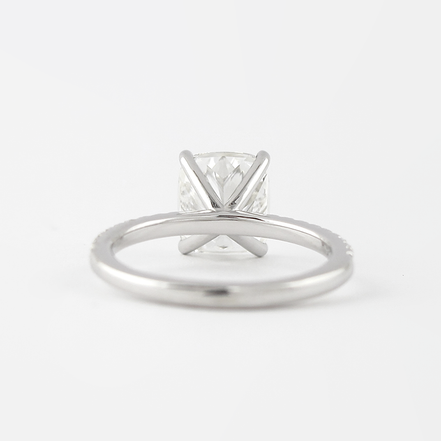 Cushion Cut Moissanite Pave Set Diamond Ring For Women