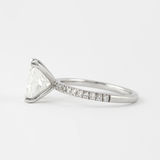 Cushion Cut Moissanite Pave Set Diamond Ring For Women