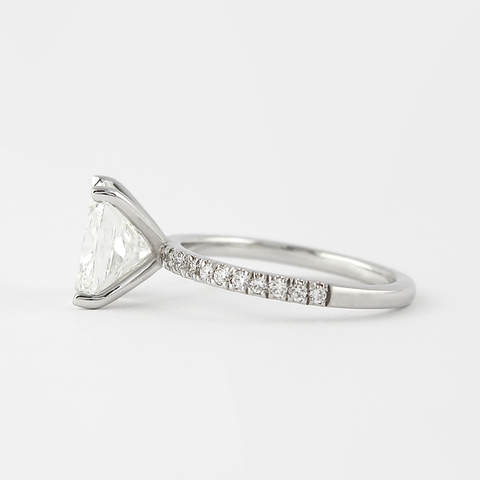 Cushion Cut Moissanite Pave Set Diamond Ring For Women