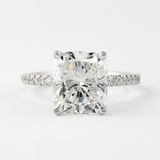 Cushion Cut Moissanite Pave Set Diamond Ring For Women