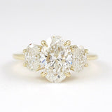Moissanite Oval Cut Three Stone Wedding Ring