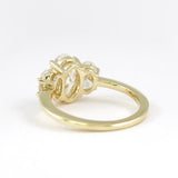 Moissanite Oval Cut Three Stone Wedding Ring
