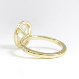 D Color Lab Created Diamond Oval Cut Halo Wedding Ring