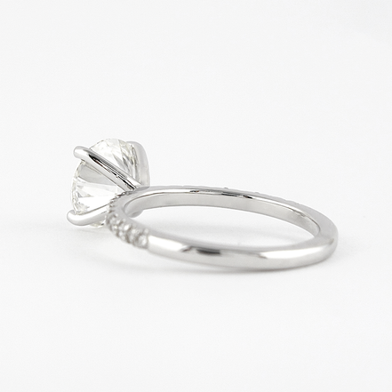 VVS1 Moissanite Round Cut Side Accent Valentine Day Gift