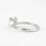 VVS1 Moissanite Round Cut Side Accent Valentine Day Gift