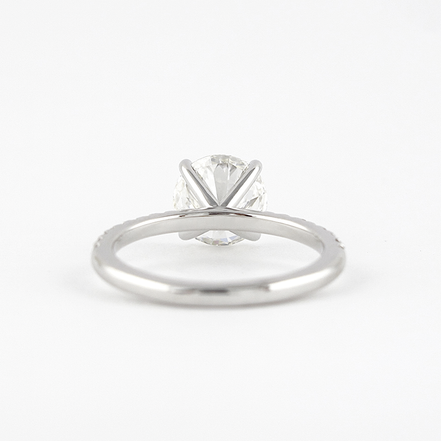 VVS1 Moissanite Round Cut Side Accent Valentine Day Gift