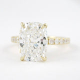 Cushion Cut Pave Set Moissanite Wedding Ring
