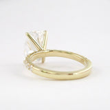 Cushion Cut Pave Set Moissanite Wedding Ring