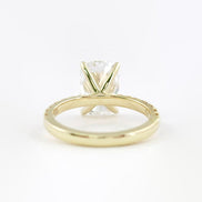 Cushion Cut Pave Set Moissanite Wedding Ring