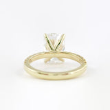 Cushion Cut Pave Set Moissanite Wedding Ring