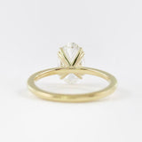 Oval Cut Solitaire Double Claw Prong Moissanite Proposal Ring