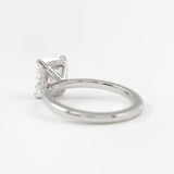 Cushion Cut Hidden Halo Moissanite Diamond Ring