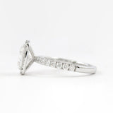 Vintage Halo Cushion Cut Moissanite Wedding Proposal Ring